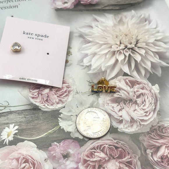 Kate Spade New York Rainbow Love Asymmetrical Pride Earrings - Picture 2 of 3